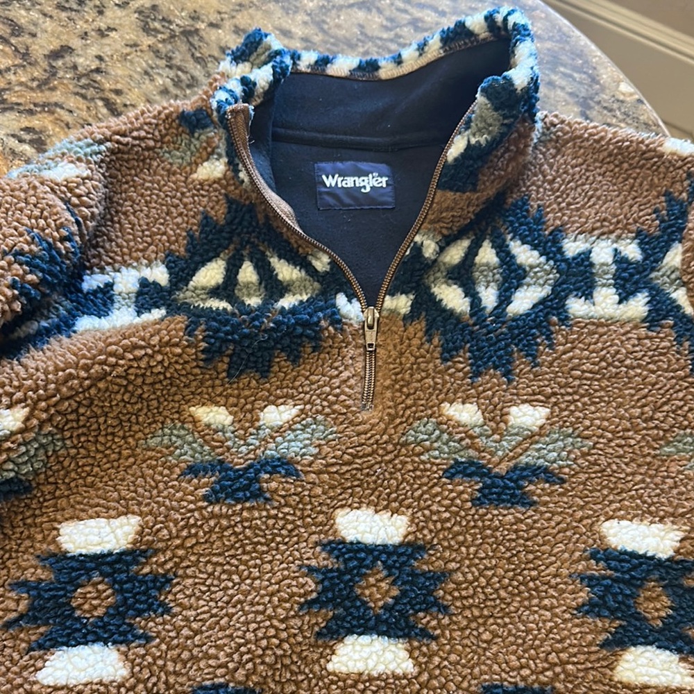 Wrangler Men's Brown Patterned Sweater